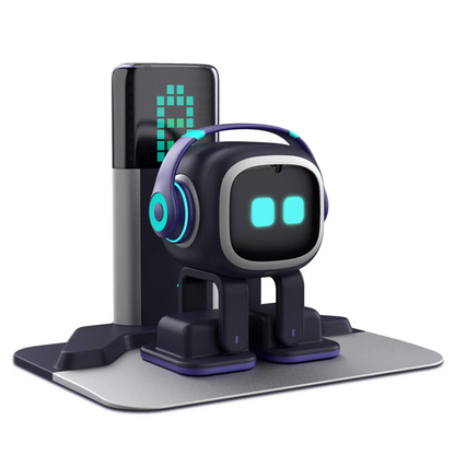 Robot Emo Go Home, AI Desktop Pet cu Statie Incarcare, Living.AI